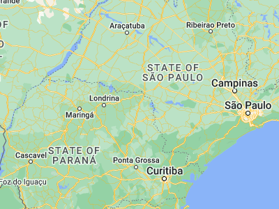 Map showing location of Santo Antônio da Platina (-23.295, -50.07722)