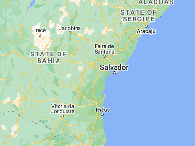Map showing location of Santo Antônio de Jesus (-12.96889, -39.26139)