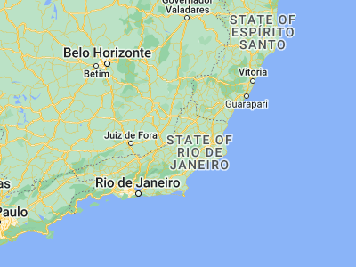 Map showing location of Santo Antônio de Pádua (-21.53944, -42.18028)