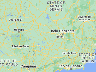 Map showing location of Santo Antônio do Monte (-20.08722, -45.29361)