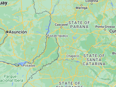 Map showing location of Santo Antônio do Sudoeste (-26.07361, -53.72528)