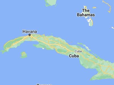 Map showing location of Santo Domingo (22.58667, -80.24361)