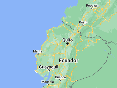 Map showing location of Santo Domingo de los Colorados (-0.25, -79.15)