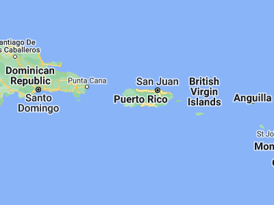 Map showing location of Santo Domingo (18.0633, -66.7524)