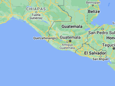 Map showing location of Santo Domingo Suchitepéquez (14.46667, -91.48333)