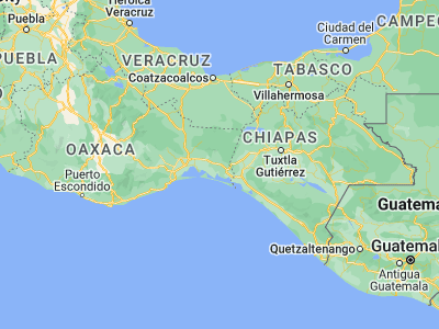 Map showing location of Santo Domingo Zanatepec (16.48307, -94.34754)