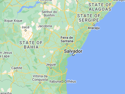 Map showing location of Santo Estêvão (-12.43028, -39.25139)