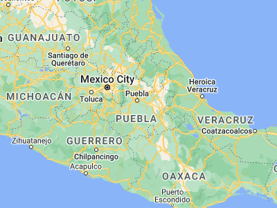 Map showing location of Santo Tomás Chautla (18.965, -98.15227)