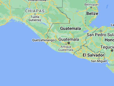 Map showing location of Santo Tomás La Unión (14.63333, -91.38333)