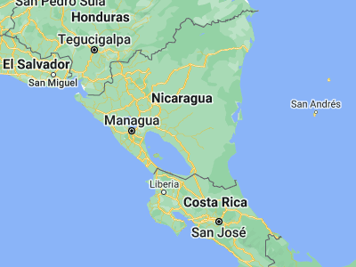 Map showing location of Santo Tomás (12.06938, -85.09059)