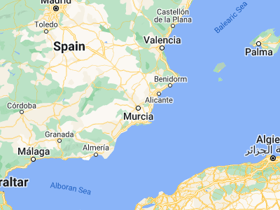 Map showing location of Santomera (38.06147, -1.04877)