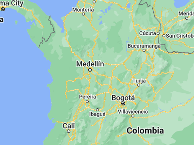 Map showing location of Santuario (6.13833, -75.26417)
