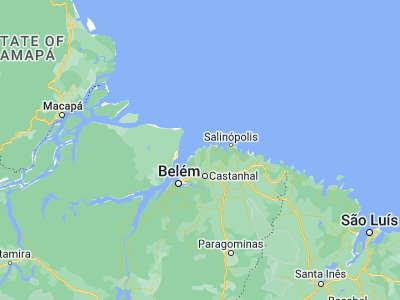 Map showing location of São Caetano de Odivelas (-0.75, -48.02)