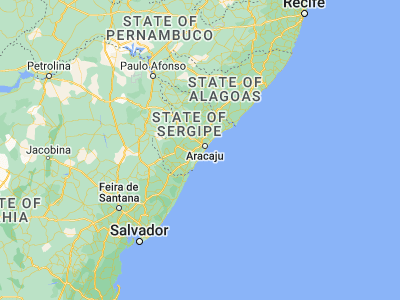 Map showing location of São Cristóvão (-11.01472, -37.20639)