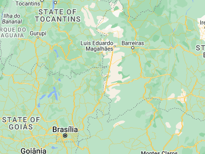 Map showing location of São Domingos (-13.39833, -46.31833)