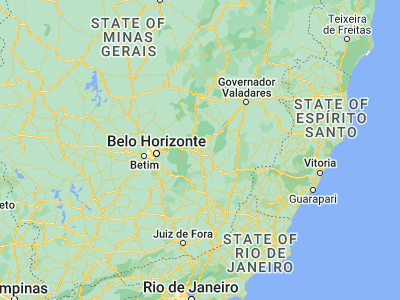 Map showing location of São Domingos do Prata (-19.865, -42.96833)