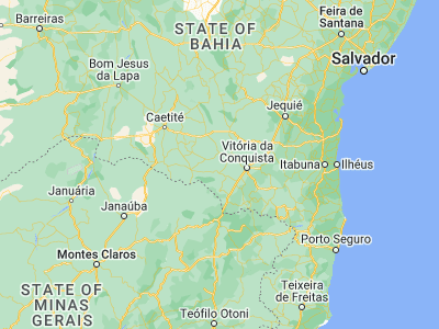 Map showing location of São Felipe (-14.81667, -41.38333)