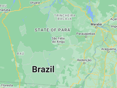 Map showing location of São Félix do Xingu (-6.64472, -51.995)