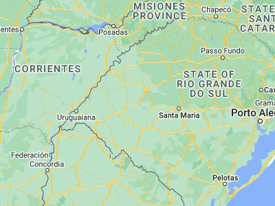 Map showing location of São Francisco de Assis (-29.55028, -55.13111)