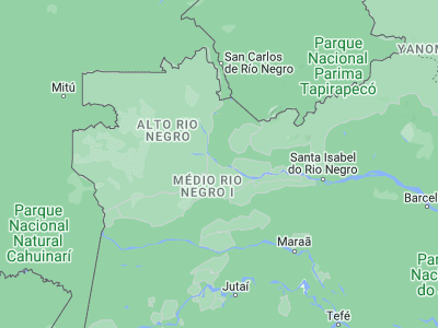 Map showing location of São Gabriel da Cachoeira (-0.13028, -67.08917)