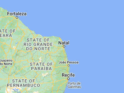 Map showing location of São Gonçalo do Amarante (-5.79333, -35.32944)