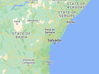Map showing location of São Gonçalo dos Campos (-12.43333, -38.96667)