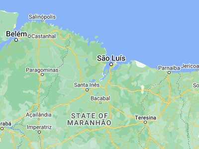 Map showing location of São João Batista (-2.95528, -44.80694)