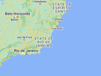 Map showing location of São João da Barra (-21.64028, -41.05111)