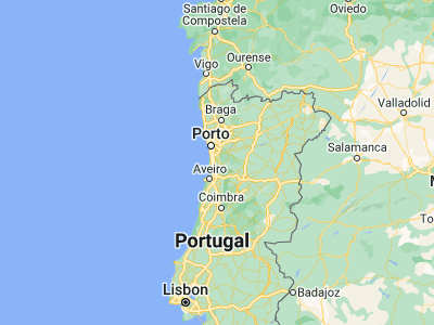 Map showing location of São João da Madeira (40.90229, -8.48969)