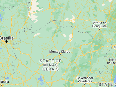 Map showing location of São João da Ponte (-15.92917, -44.00778)