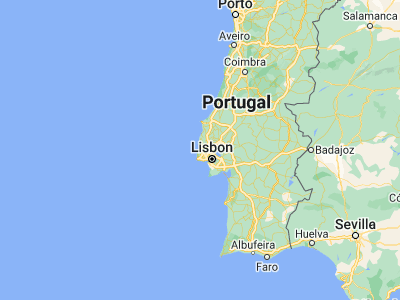 Map showing location of São João das Lampas (38.87376, -9.39842)
