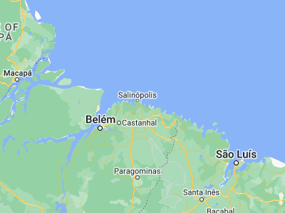 Map showing location of São João de Pirabas (-0.77472, -47.17722)