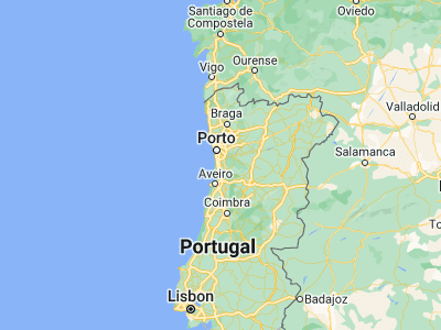 Map showing location of São João de Ver (40.95527, -8.55117)