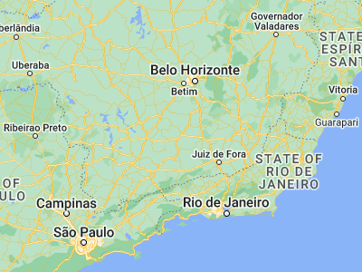 Map showing location of São João del Rei (-21.13556, -44.26167)