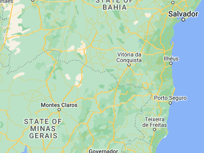 Map showing location of São João do Paraíso (-15.31361, -42.01444)