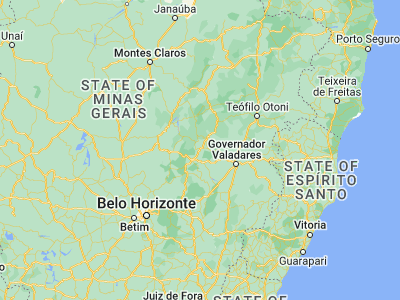 Map showing location of São João Evangelista (-18.54778, -42.76333)