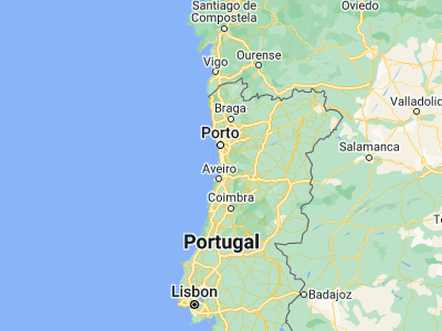 Map showing location of São João (40.86802, -8.60672)