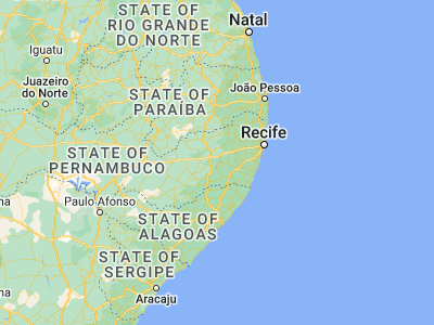 Map showing location of São Joaquim do Monte (-8.4325, -35.80444)