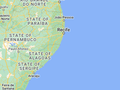 Map showing location of São José da Coroa Grande (-8.89778, -35.14778)