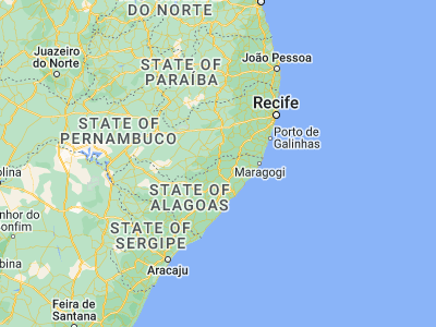 Map showing location of São José da Laje (-9.00972, -36.05833)