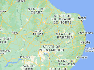 Map showing location of São José de Piranhas (-7.12056, -38.50194)