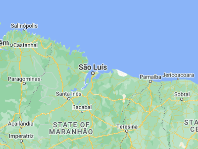 Map showing location of São José de Ribamar (-2.56194, -44.05417)