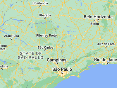 Map showing location of São José do Rio Pardo (-21.59556, -46.88861)