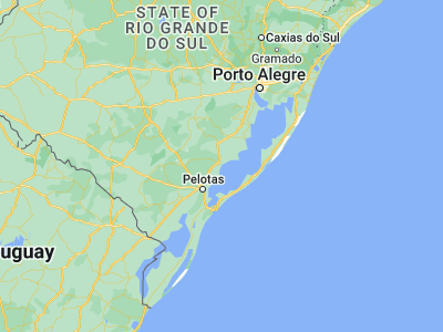 Map showing location of São Lourenço do Sul (-31.36528, -51.97833)