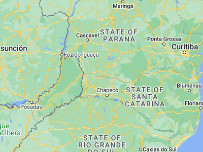 Map showing location of São Lourenço dOeste (-26.35917, -52.85111)