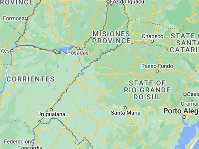 Map showing location of São Luiz Gonzaga (-28.40833, -54.96083)
