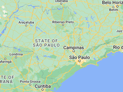 Map showing location of São Pedro (-22.54861, -47.91389)