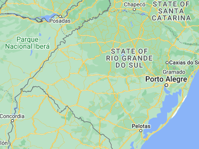 Map showing location of São Pedro do Sul (-29.62056, -54.17889)