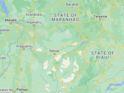 Map showing location of São Raimundo das Mangabeiras (-7.02194, -45.48111)