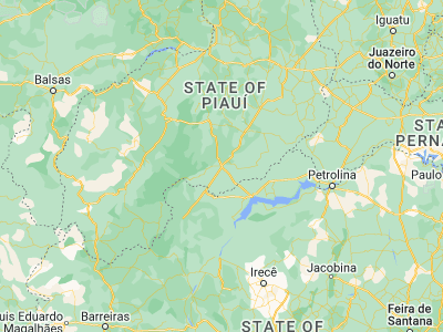 Map showing location of São Raimundo Nonato (-9.01528, -42.69944)